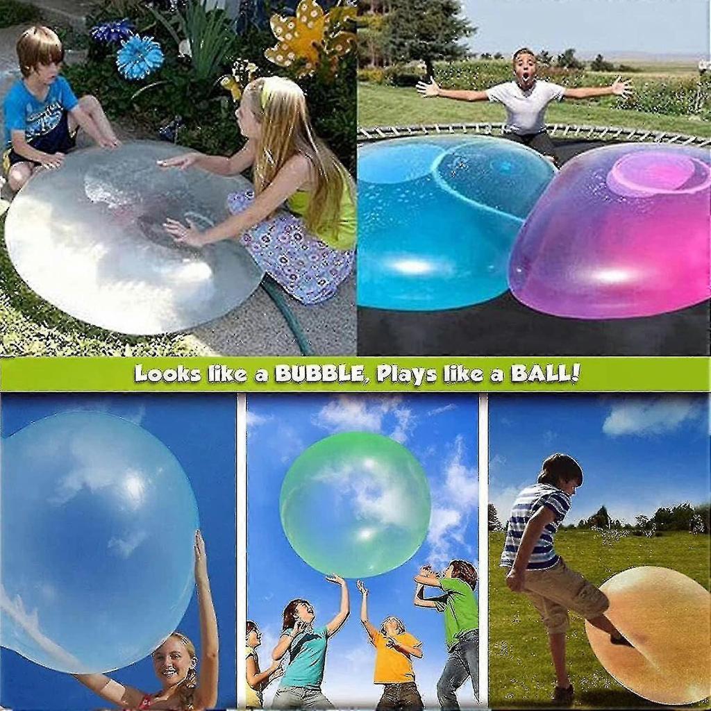 2pcs Giant Inflatable Bubble Ball Water Beach Rubber Ball Jelly Ball Children Bubble Ball Toy Beach Rubber Ball - DD