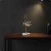 Swan Ornament with Sparkling Wing Embellishments Figurine Polished for Homeowners, Living Room,