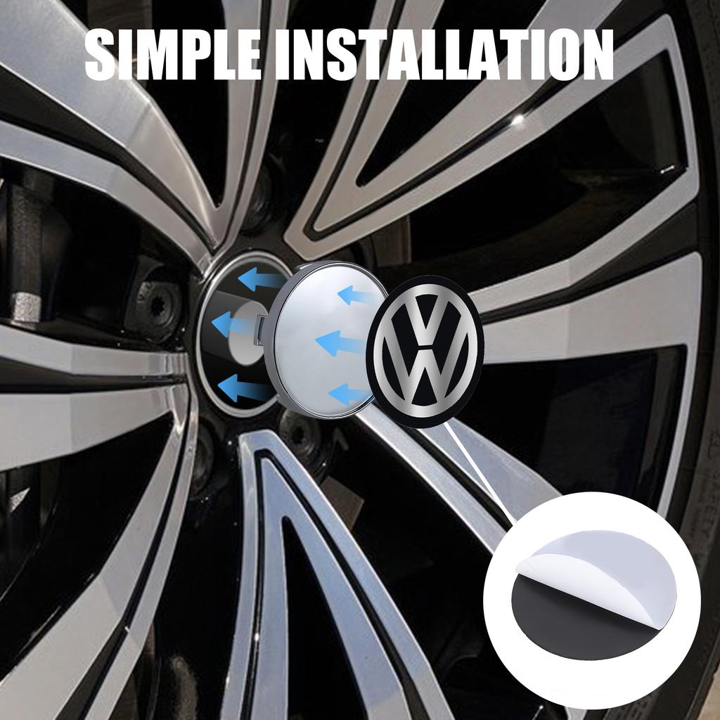 Pro VW Volkswagen Jetta MK5 Golf 4KS 60MM/ 63MM/68 MM Krytky středů kol pro auto Kryty ráfků pneumatik Autopříslušenství Pro Volkswagen