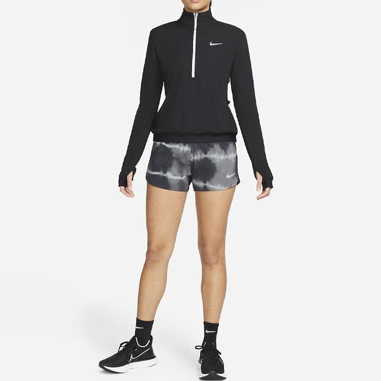 Nike Solid Color Brand Logo Printed Shorts Women Shorts Black DM7725-010