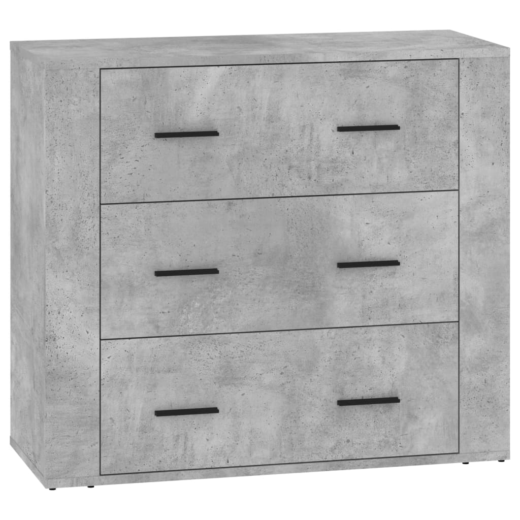 Sideboards 3 pcs Concrete Grey Particleboard