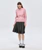 LESONNET Duke Cable Knit Pullover Pink