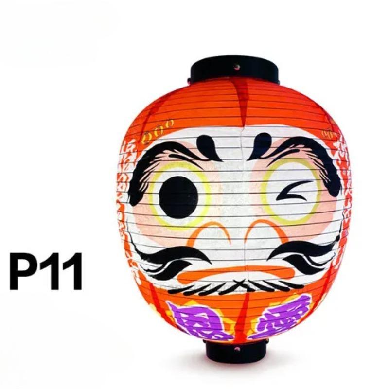 27x35cm Japanese Style Wish Dharma Hanging Lantern Sushi Pub Bistro Restaurant Izakaya Decor Colorful Round Lanterns