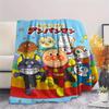 1PC Anpanman Print Flannel Blanket, High quality All Seasons, Home Decor, Warmth and Comfort, Perfect for Christmas Gifts