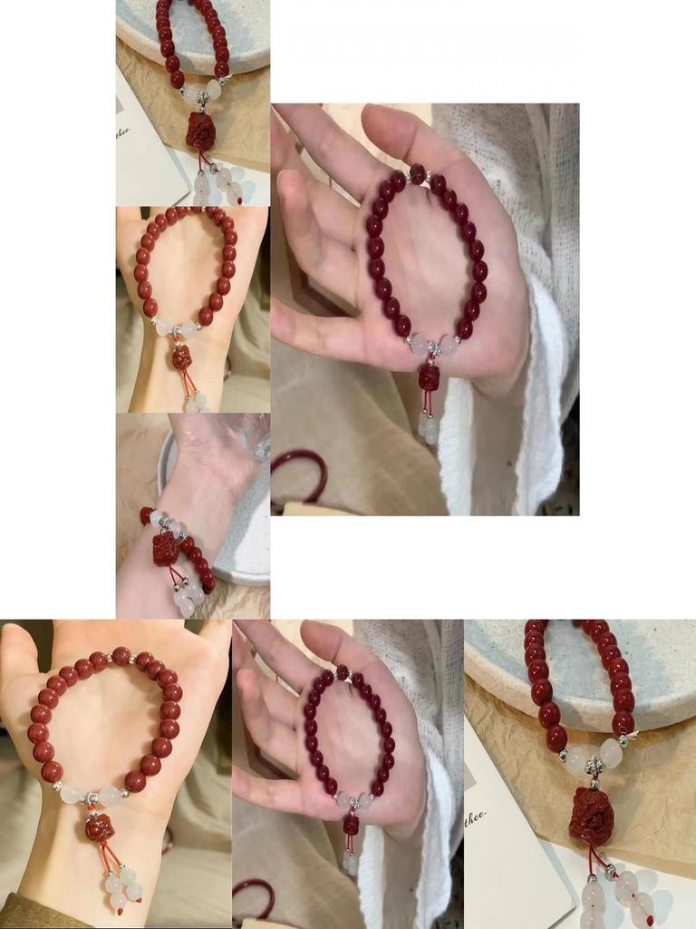 Delicate Red Lion Beaded Bracelet For Women Artistic And Cultural Design