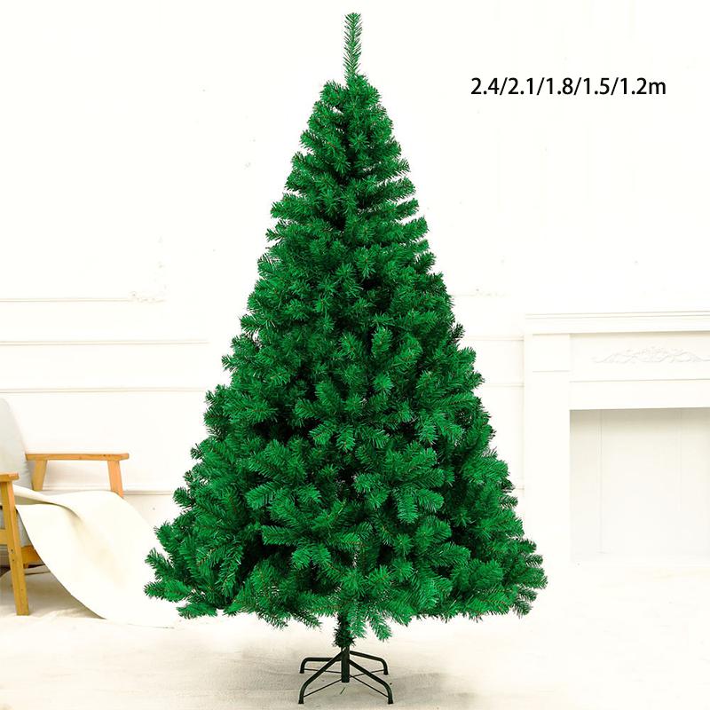 120150180210240cm Green Simulated Christmas Tree Pvc Xmas Santa Ornament