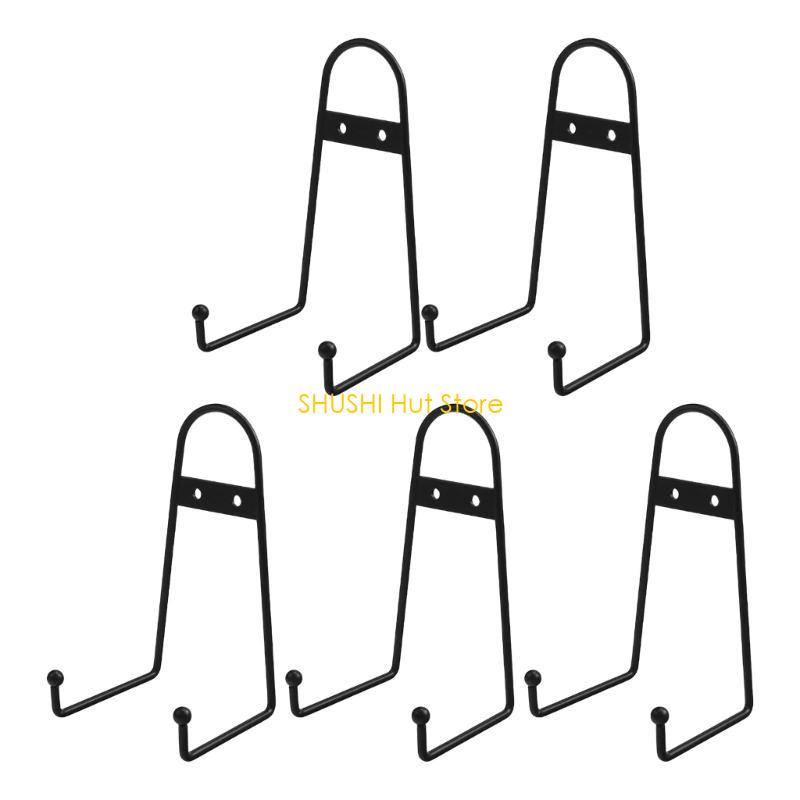 

Pack Of 5 Large Black Metal Display Stand for Plates and Artwork Wall Mount Easel Decorative Scroll Rack Hanger D57B