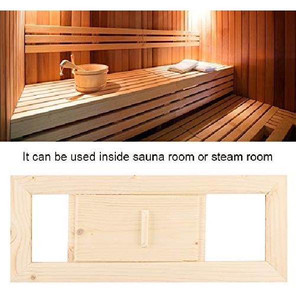 Mumusuki Sauna Gable Vent Kit Wooden Rectangle Room Air Vent Sauna Grille Ventilation Louvers Steam Room Sauna Accessory for Sauna Room