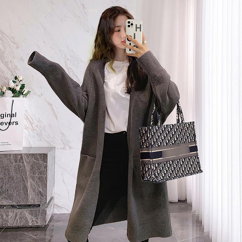 TonLion Women's Elegant Mid-Length Knit Cardigan