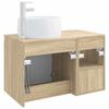 Bathroom Furniture Set 2 Pieces Sonoma Oak Engineered Wood