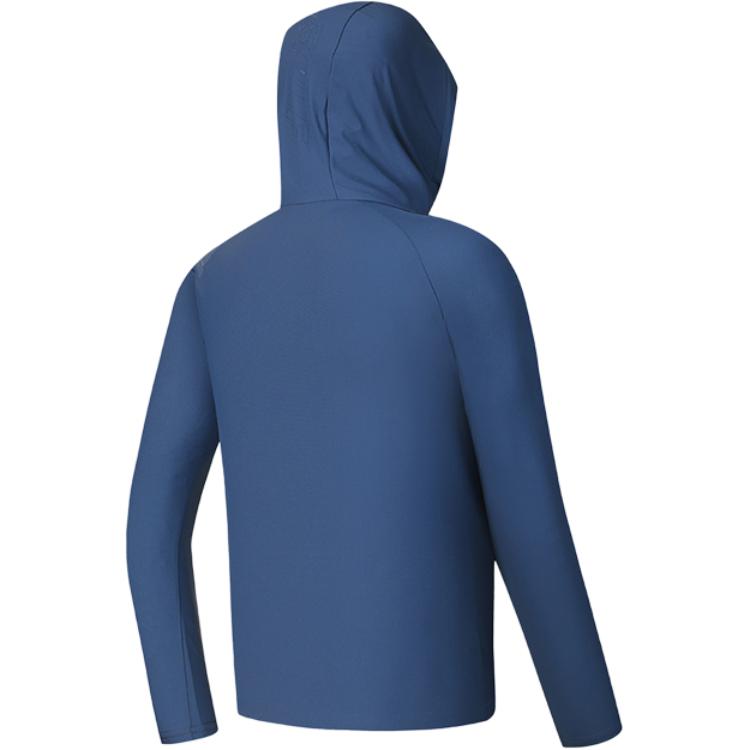 Fila Golf Series Solid Color Knitted Hooded Long Sleeve Jacket Men Jacket Dock-Blue A11M425508F-DB