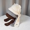 Neck Cold Proof Knitted Balaclava Hat Windproof Warm Knit Cap Sweet Women Scarf Winter Hat  Outdoor