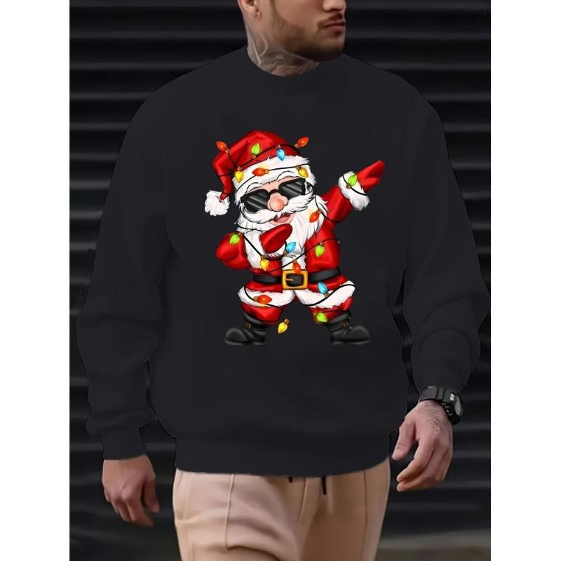 

Мужской свитшот с круглым вырезом, не скатывающийся и дышащий, идеально подходит для повседневной носки XXL чёрный