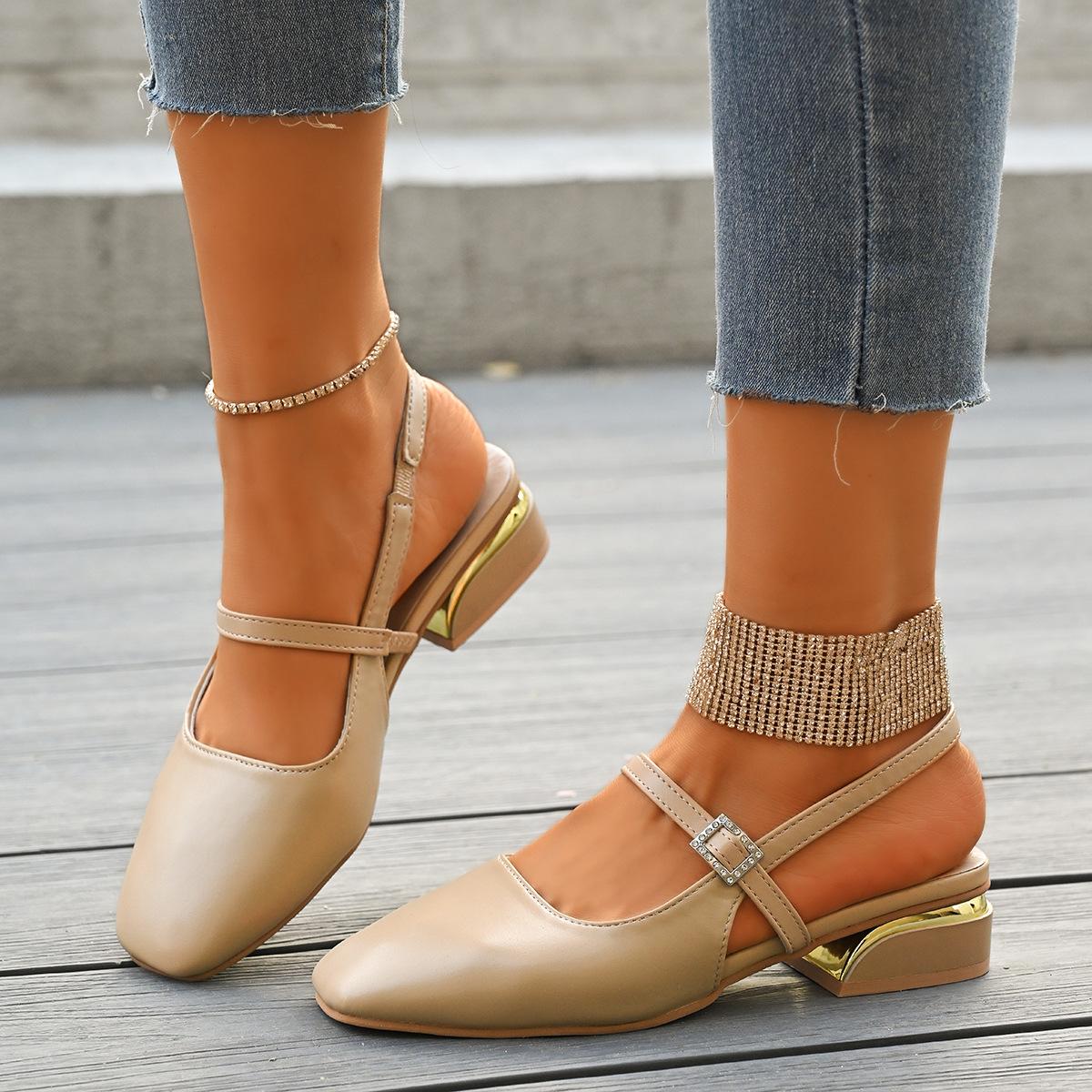 

Женская обувь весна и лето новая мода универсальная легкая обувь с толстым каблуком темперамент Мэри Джейн одинарная обувь 42