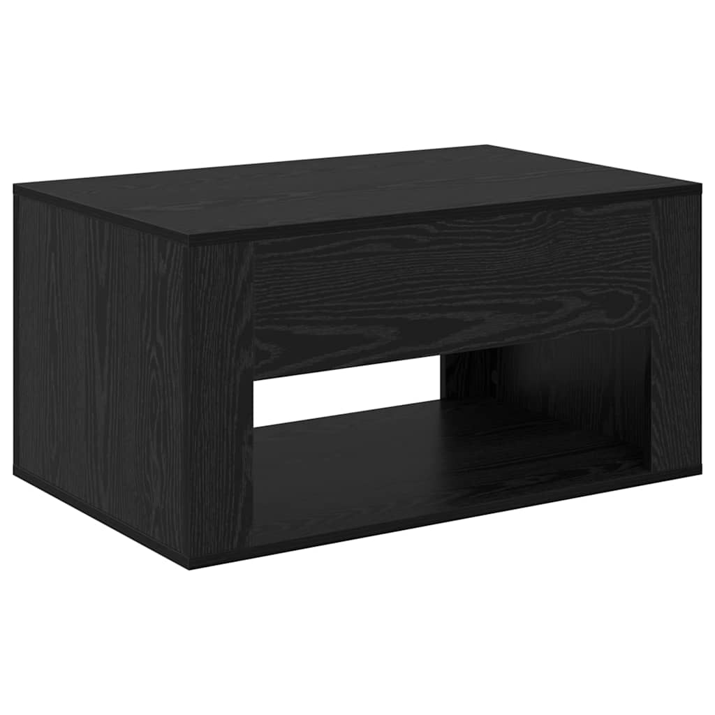 Coffee Table Black Oak Effect 80 X 50 X 40 Cm Engineered Wood