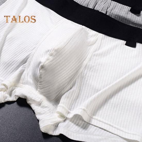 Men Boxer Underwear Mid-Waist U-Convex Ribbed Shorts Panties Breathable Elastic Comfortable Underpants