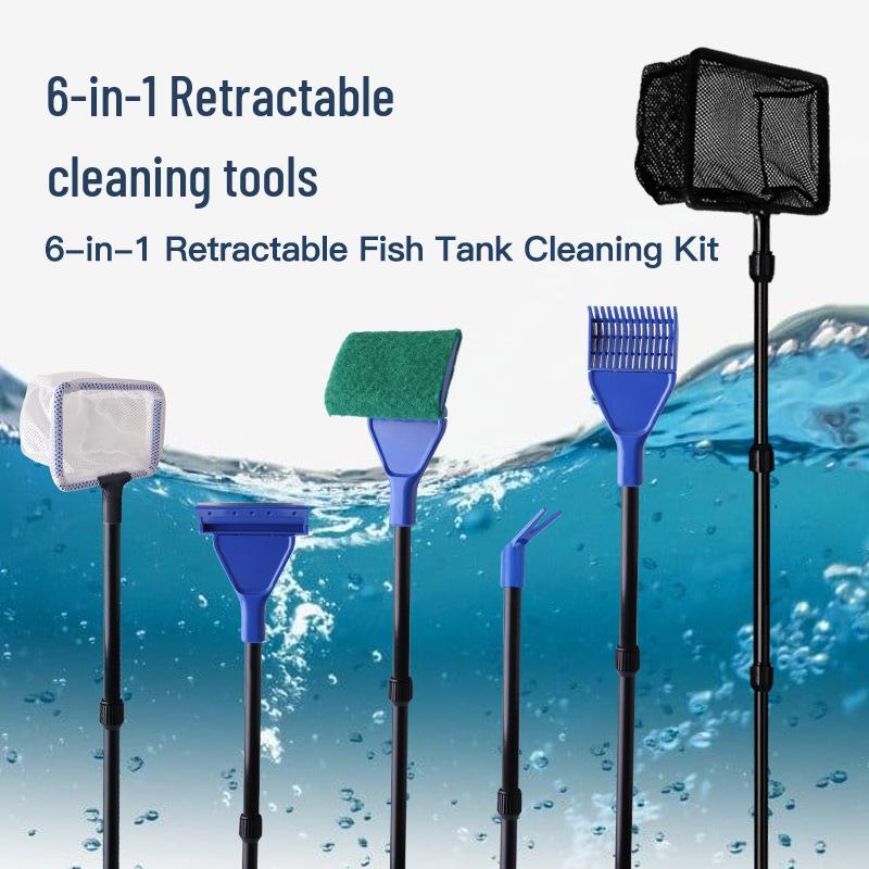 LONDA Aquarium Cleaning Set: Algae Remover, Scraper, and Fish Net Supplies
