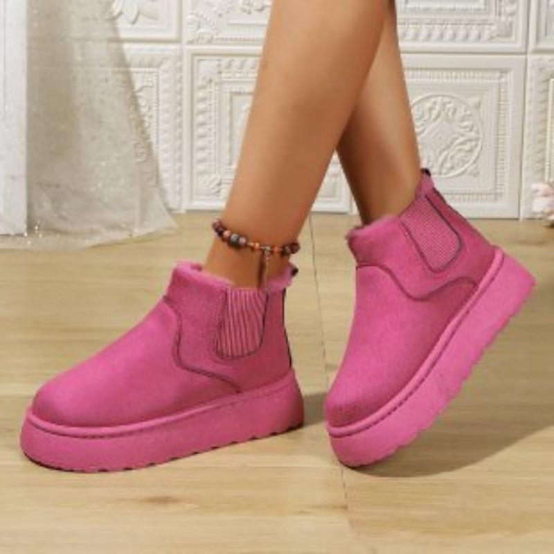 Autumn and winter new plush thickened warm snow boots casual versatile thick-soled plush women's snow boots shoes