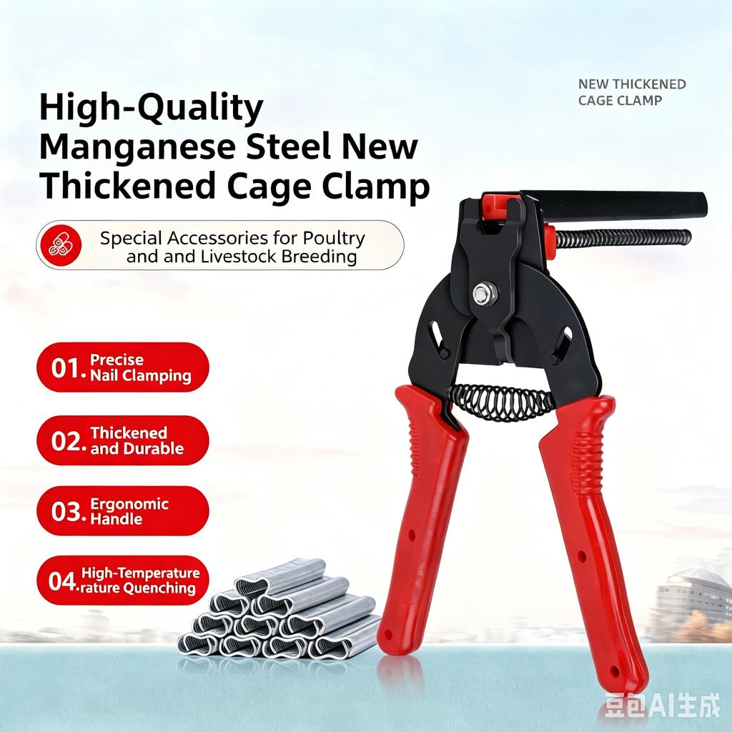 600 Nails Binding Cage Pliers Farm Fastening Clamp Installation Poultry Chicken Rabbit Fox Cage Kit with Tools Set for Poultry