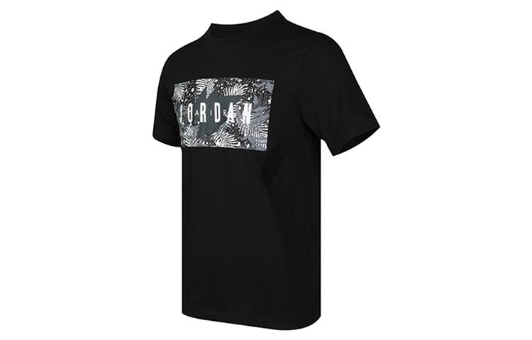 Jordan AS MJ POOLSIDE FLORAL CREW T Shirts Men's Black Crew Neck Moderate Straight Fit CQ2061-010