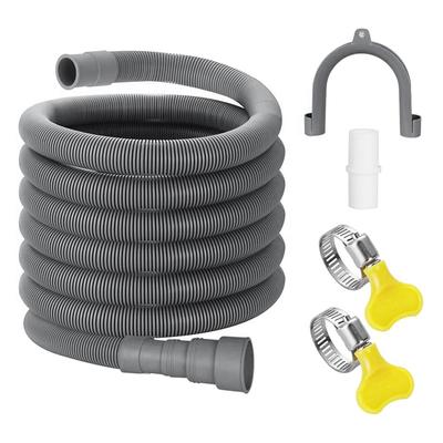 Set Prolunga Tubo di Scarico Universale per Lavatrice 10 Piedi, Include Staffa, Connettore per Tubo e Fascette Stringitubo Tubi di Scarico