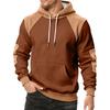 Men's Colorblock Sweatshirt Hoodie Men's Sports Large Size Casual Sweatshirt