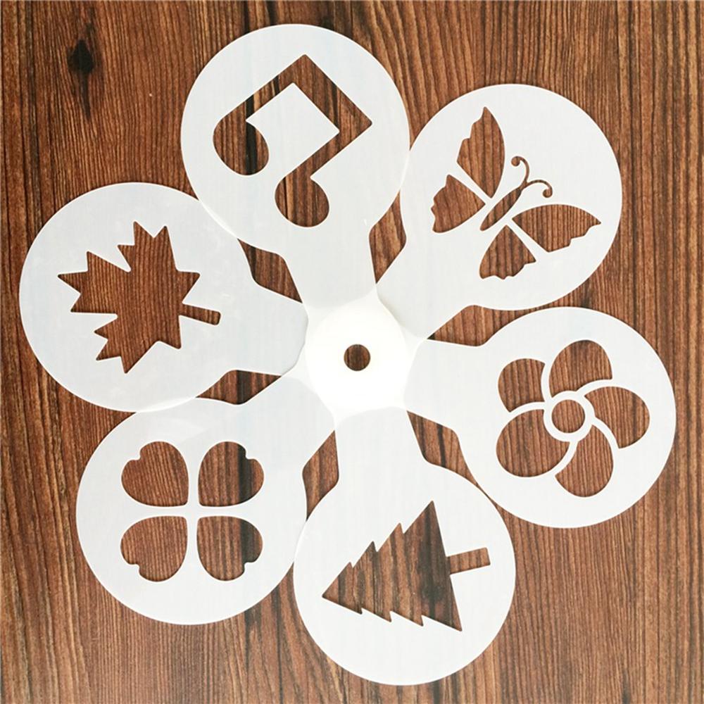 Cappuccino Templates Coffee Stencils Powdered Sieve Tools Coffee Printing Model Foam Spray Mold