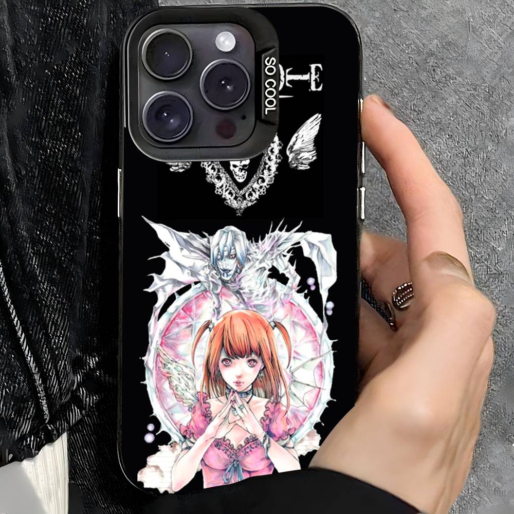 Misa anime D-Death N-Note Silver Plated Inside Phone Case For iPhone 17 16 15 14 11 12 13 Pro Max Plus X XR XS Max Colored
