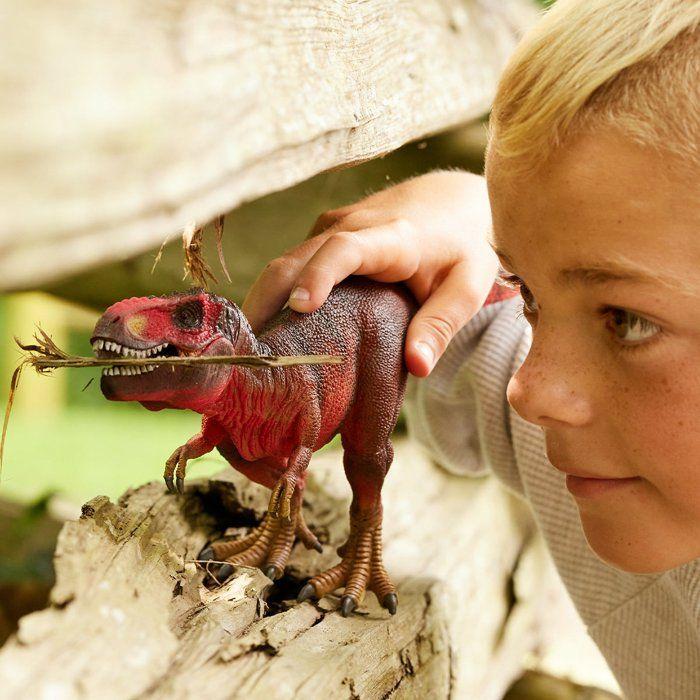 Figurine Tyrannosaurus-Rex rouge, Roi des dinosaures avec mâchoires mobiles, jouet réaliste, schleich 72068 DINOSAURS, des 4 ans