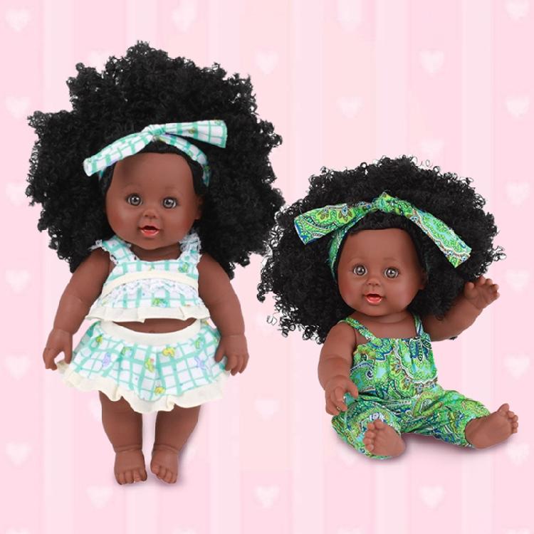 12in African American for Doll for Baby Girls Boys with Black Skin that Looks Re