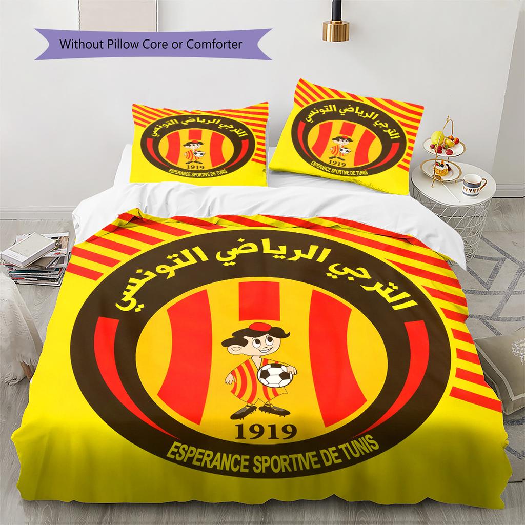 Espérance Sportive de Tunis  Pattern Bedding Quilt Set  Home Decoration  Gift (1 * duvet cover + 2 * pillowcase  without core)