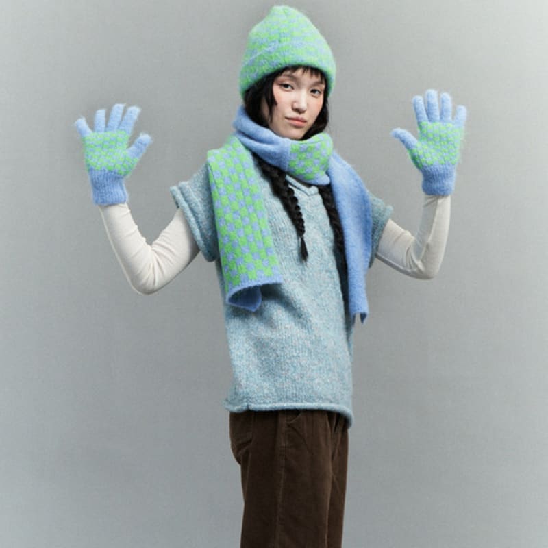 MISU A BARBE HANDSCHUHE MULTI BLAU