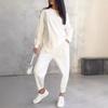 Fall Winter Womens Casual Sweatsuit With Pockets And Spliced Design For Streetwear Style