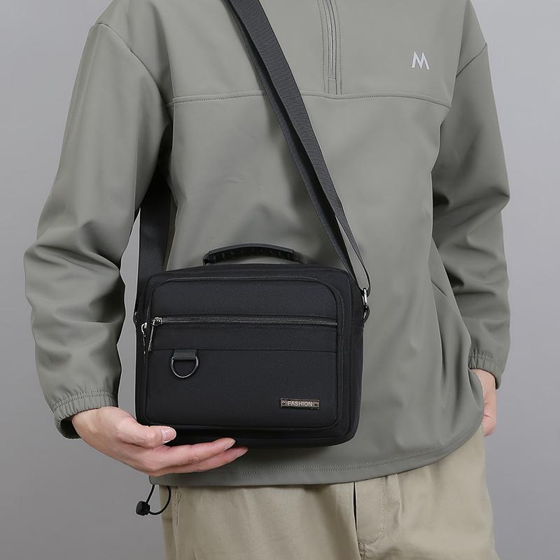 Pánská protikrádežová business taška přes rameno - Odolný kancelářský kufřík s více kapsami na zip
