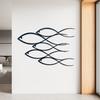 Metal Wall Decor Line Art Shoal of Fish Decoration Minimalist Wall Art Nautical Fish Ornament for Home Living Room Office Bedroom