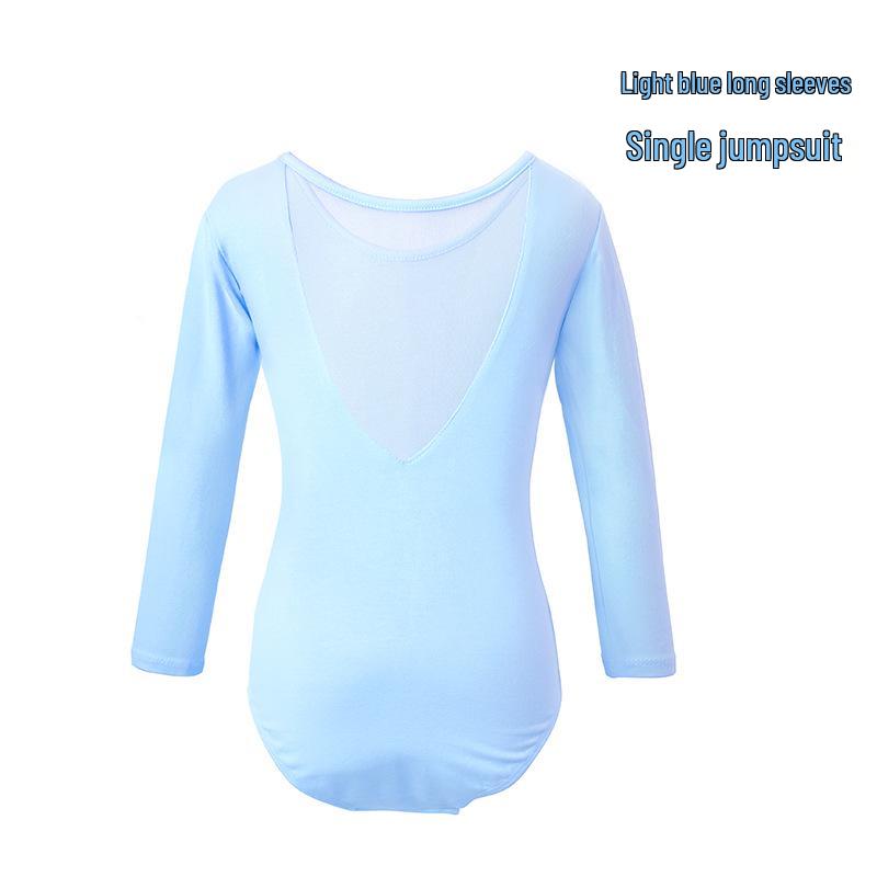 

Girls Short-Sleeve Ballet Dress - Summer Mesh Dance Costume Size 105 (Height 101-110 cm)