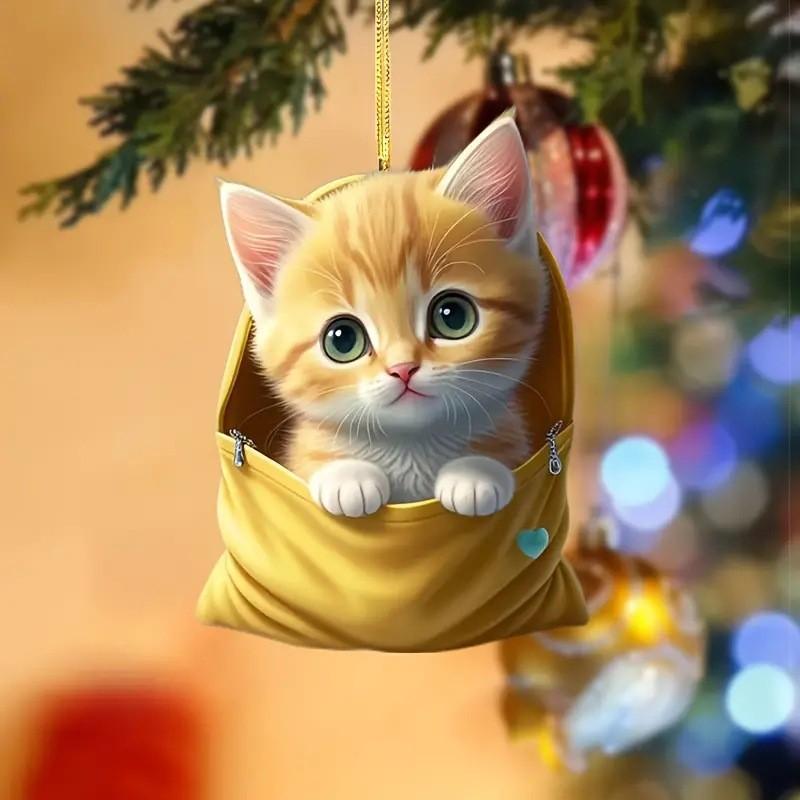 Cheerful Acrylic Animal Keychain For Car Interior And Home Decor Featuring Adorable Cats Dogs And Squirrels