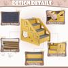 Ergonomic 4-Step Pet Stairs - Wooden Dog Steps with Anti-Slip Treads & Adjustable Height for Beds/Couches