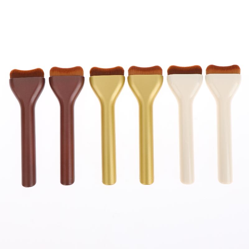 Kontürleme Bronzlaştırma Likit Fondöten Krem Allık İçin Dil Şekilli Makyaj Fırçaları Yumuşak Kıllı Çok Amaçlı Makyaj Aleti Günlük Kullanım İçin