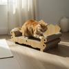 Curved Lounge Scratcher Cat Corrugated Feline Low Shedding Pet