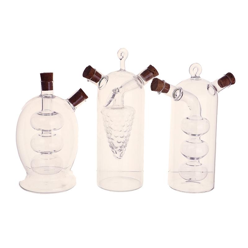 1 szt. 2 w 1 dwuwarstwowa butelka sos olej ocet szklana butelka przyprawy uszczelnione kuchenne butelki do przechowywania słoiki kuchenne narzędzia