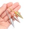 Gift Dowsing Fashion Jewelry Rose Gold Reiki Pendulum Pendant Cone Pendule Reiki Metal Amulet