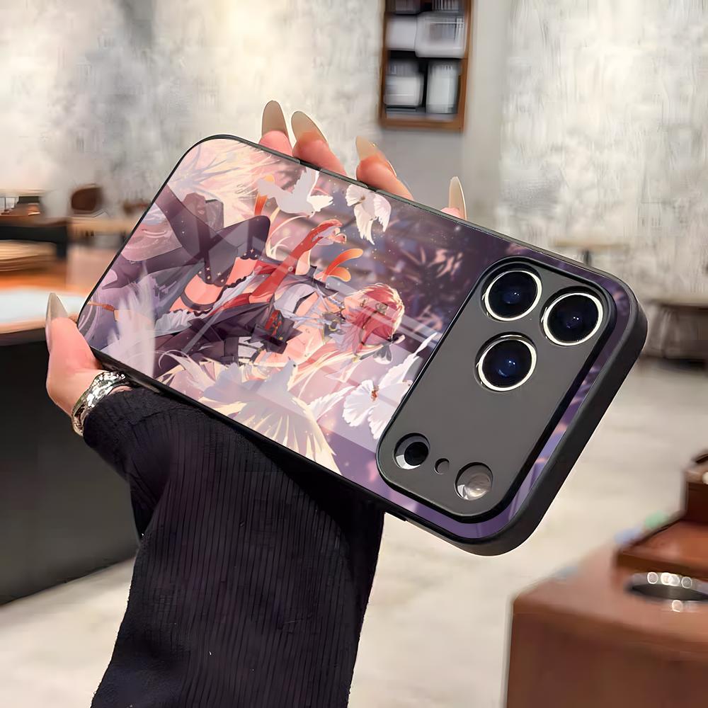 

Changli Cute Wuthering Waves Phone Case For IPhone 17 Air 16 E Pro Max 15 14 13 Mini 12 Pro 11 Max Plus Black Glass Cover iPhone17