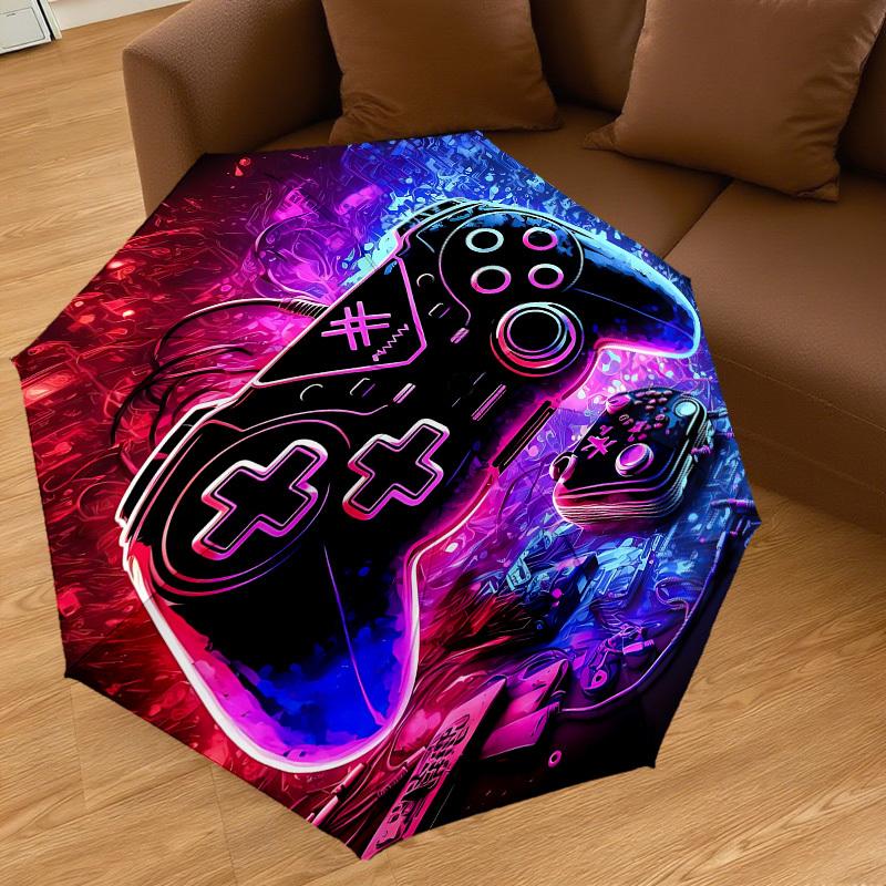1PC Gamepad Neon Umbrella-8-Rib Reinforced, Automatic Open, Lightweight & Durable, Fashion Accessory for Outdoor, J0348