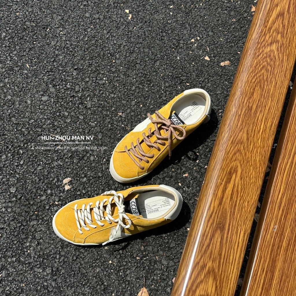 Cowhide retro German training shoes women's 2025 autumn and winter round head lace-up versatile casual sports shoes increase the star small dirty shoe