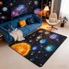 Black Floral Bat 5x7 Area Rug Halloween Bats Living Room Rug | Boho Flowers Rugs for Bedroom, Romantic Plant Gothic Carpet Indoor Floor Mat