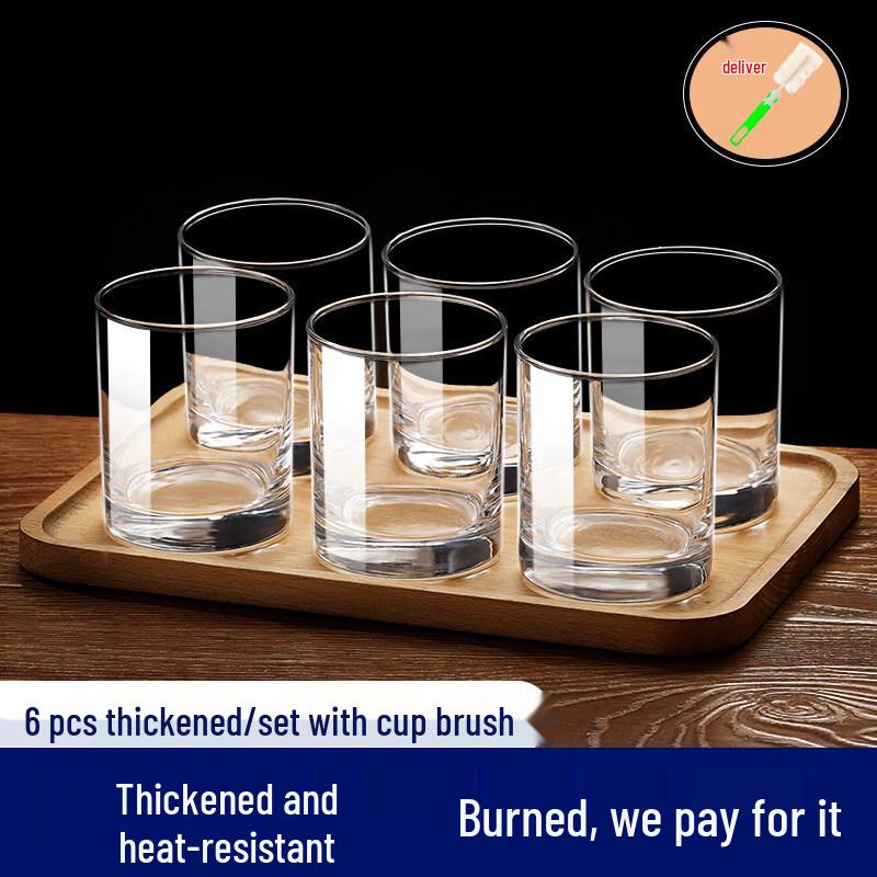 ZISIZ Heat-Resistant Glass Water Cup