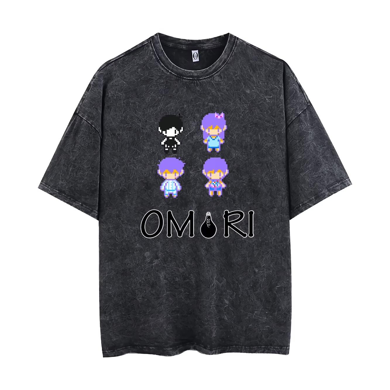 

Classic Role Playing Games Omori Peripherals Print Tshirt New Harajuku Streetwear Oversized Unisex Women Vintage Washed Cotton Tee 2XL