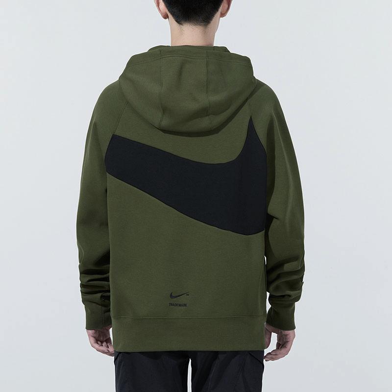 Nike SPORTSWEAR TECH PACK Sweatshirts Men's Army Green Hooded Moderate Regular DD8223-326