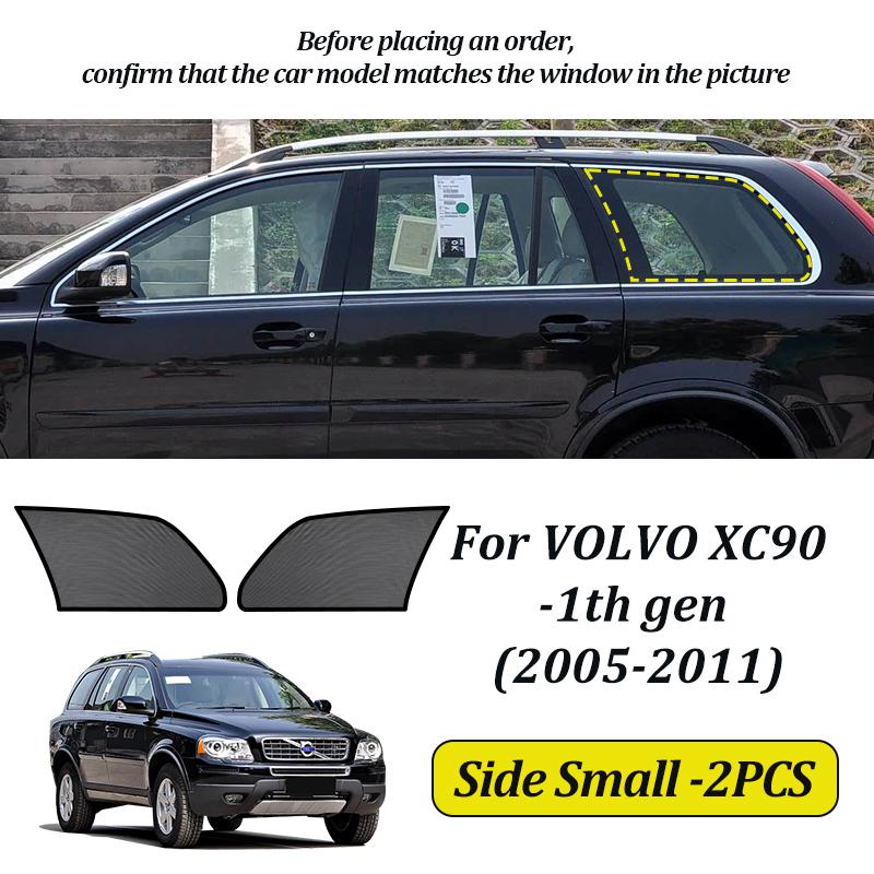 LINNUNU Magnetische Auto-Sonnenschutzscheibe Windschutzscheiben-Vorhang Seitenfenster-Sonnenschutz UV-Schutz für VOLVO XC90 2005-2011-2025 Zubehör